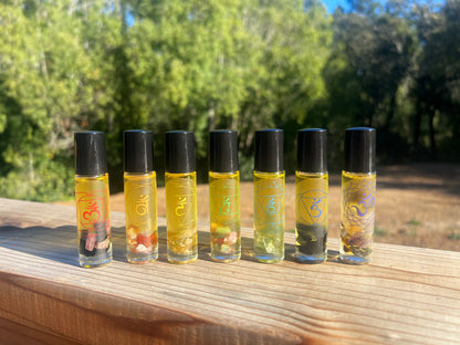 Crystal Infused Chakra Oils - Set