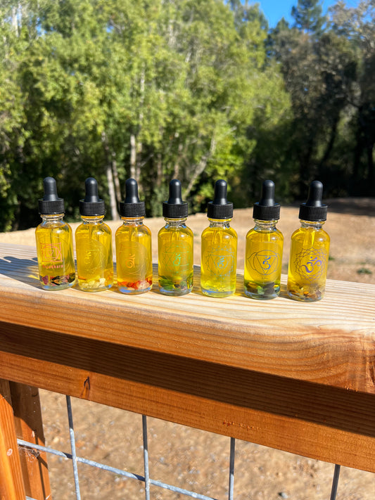 Crystal Infused Chakra Oils - Set